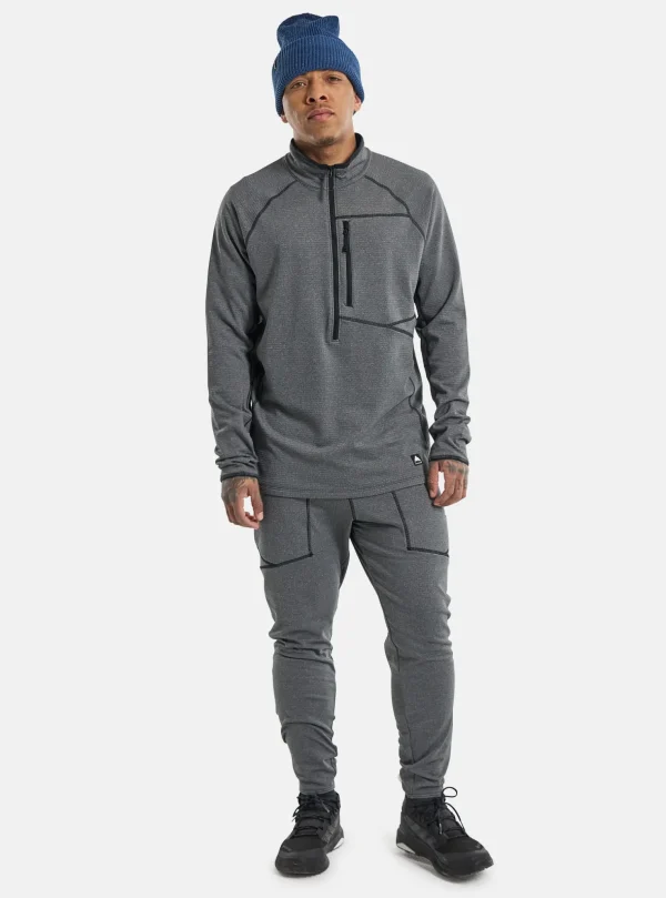 Men's Burton Stockrun Grid Half-Zip Fleece