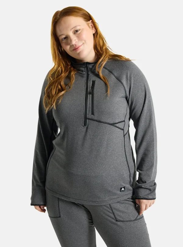 Women's Burton Stockrun Grid Half-Zip Fleece