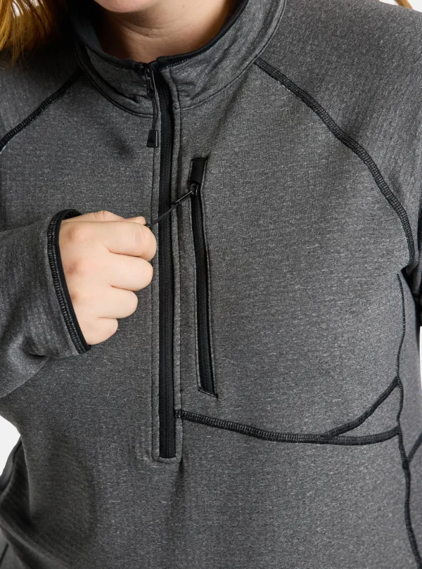Women's Burton Stockrun Grid Half-Zip Fleece